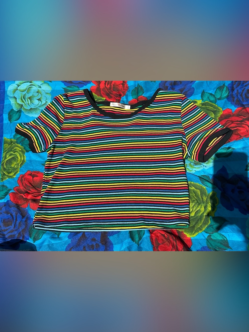 Heart & Hips Kids Multicolor Striped Top - Rainbow Stripe Shirt